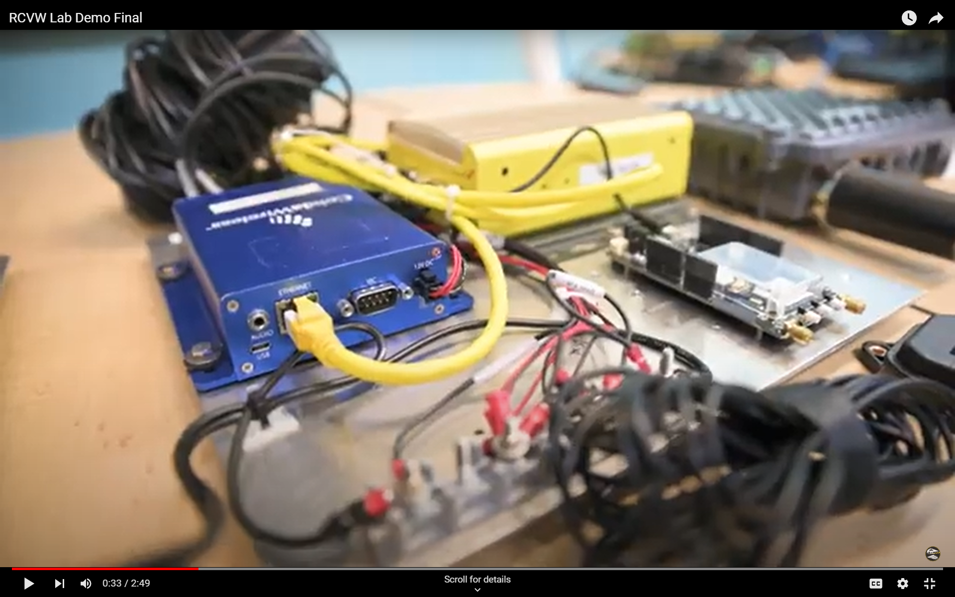 Closeup image of the Rail Crossing Violation Warning system components